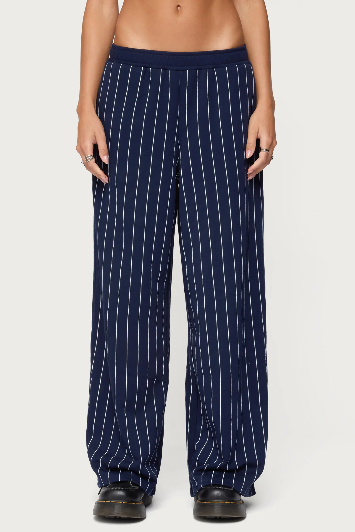 Mercer Pinstripe Wide Leg Sweatpants - Image 2