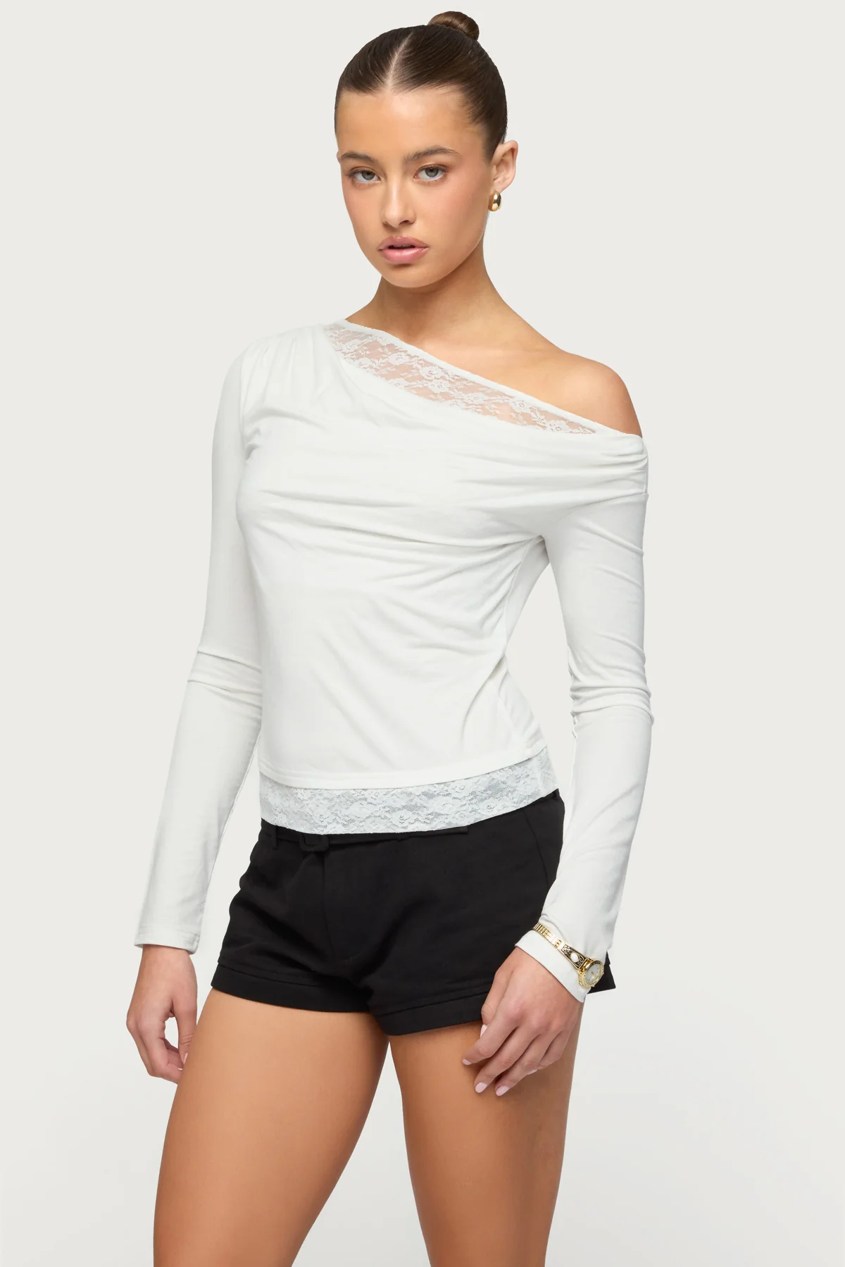 Layered Lacey Off Shoulder Top - Image 3