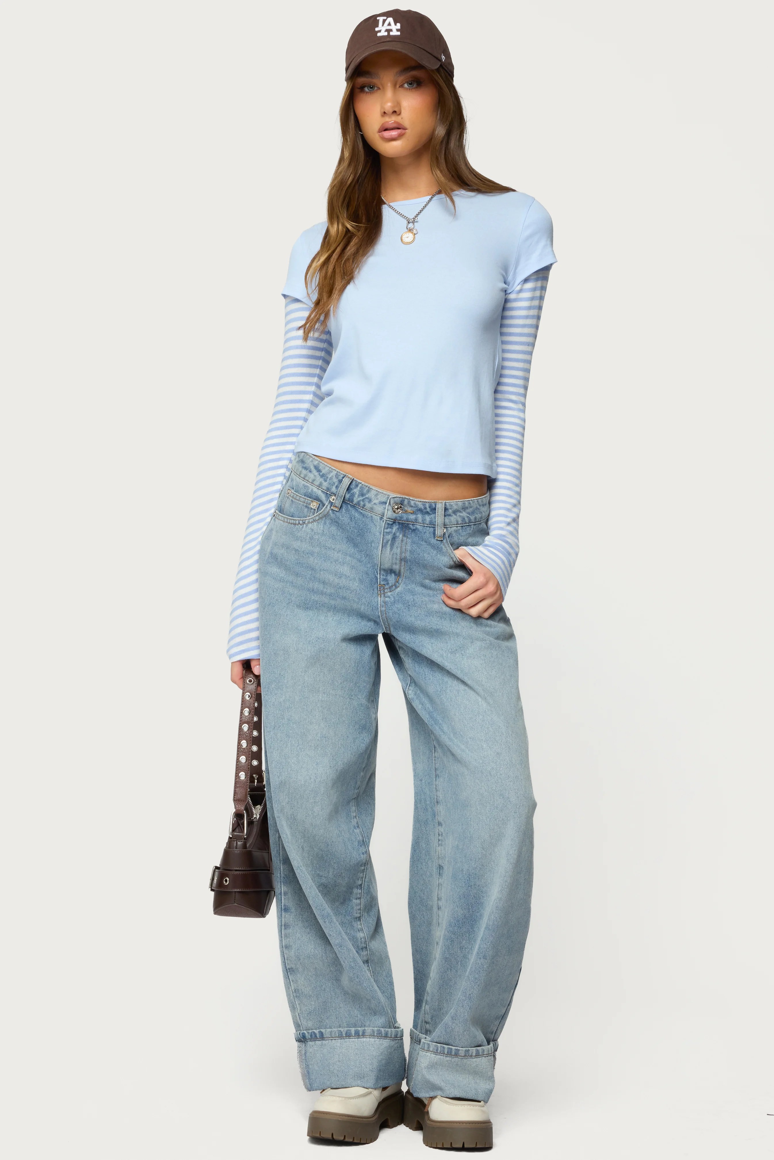 Stripey Layered Long Sleeve T Shirt - Image 2
