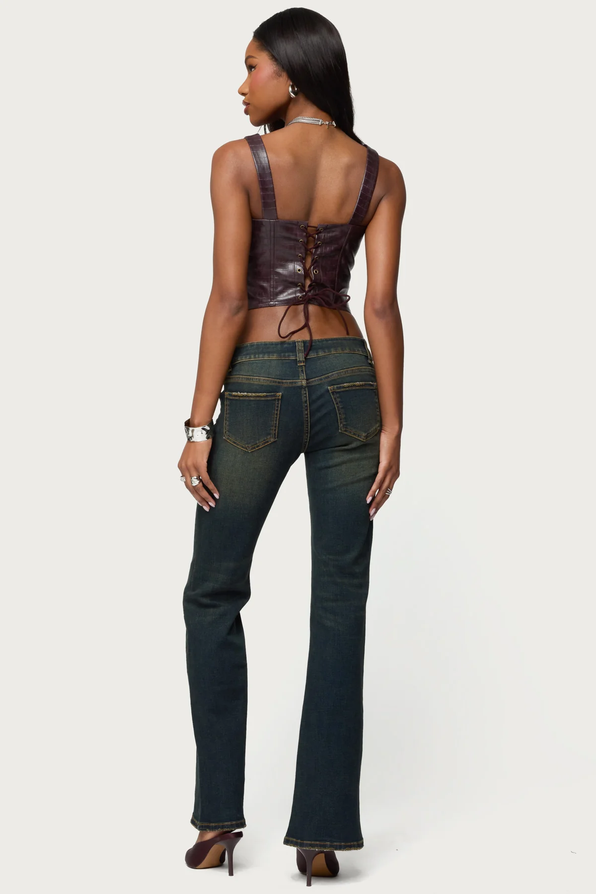 Shana Faux Croc Corset - Image 5