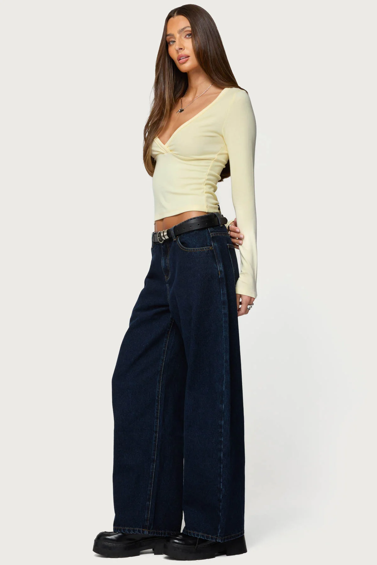 Doron V Neck Long Sleeve Top - Image 4