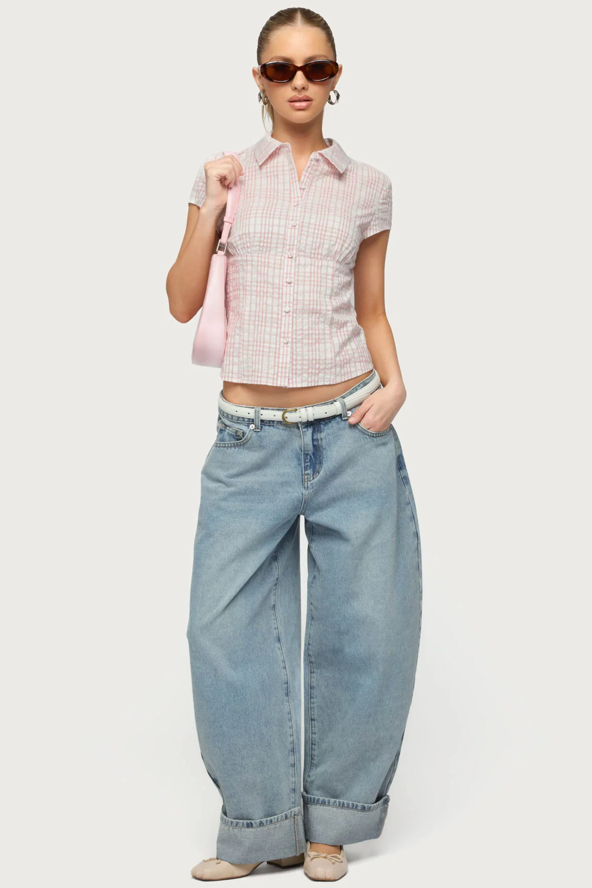 Naiah Plaid Tailored Button Up Shirt - Image 2