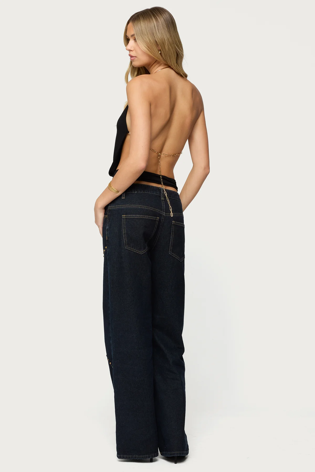 Damarey Chain Backless Halter Top - Image 2