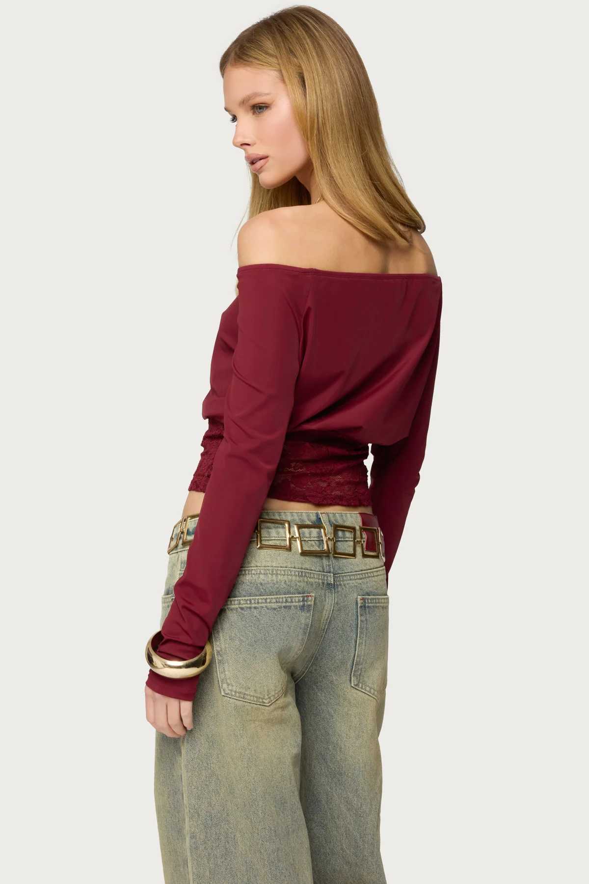Dorona Lacey Off Shoulder Top - Image 4