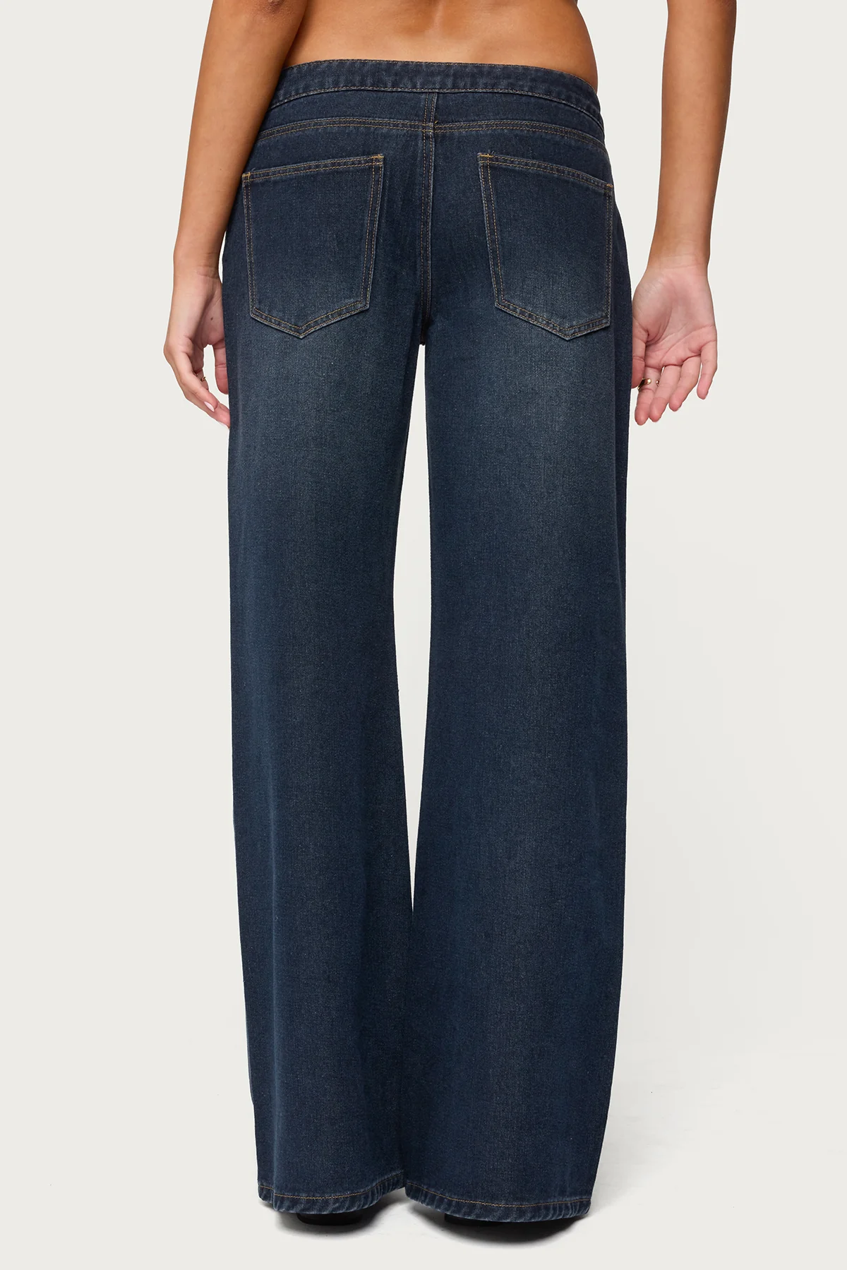 Briah Belted Low Rise Wide Leg Jeans - Image 5