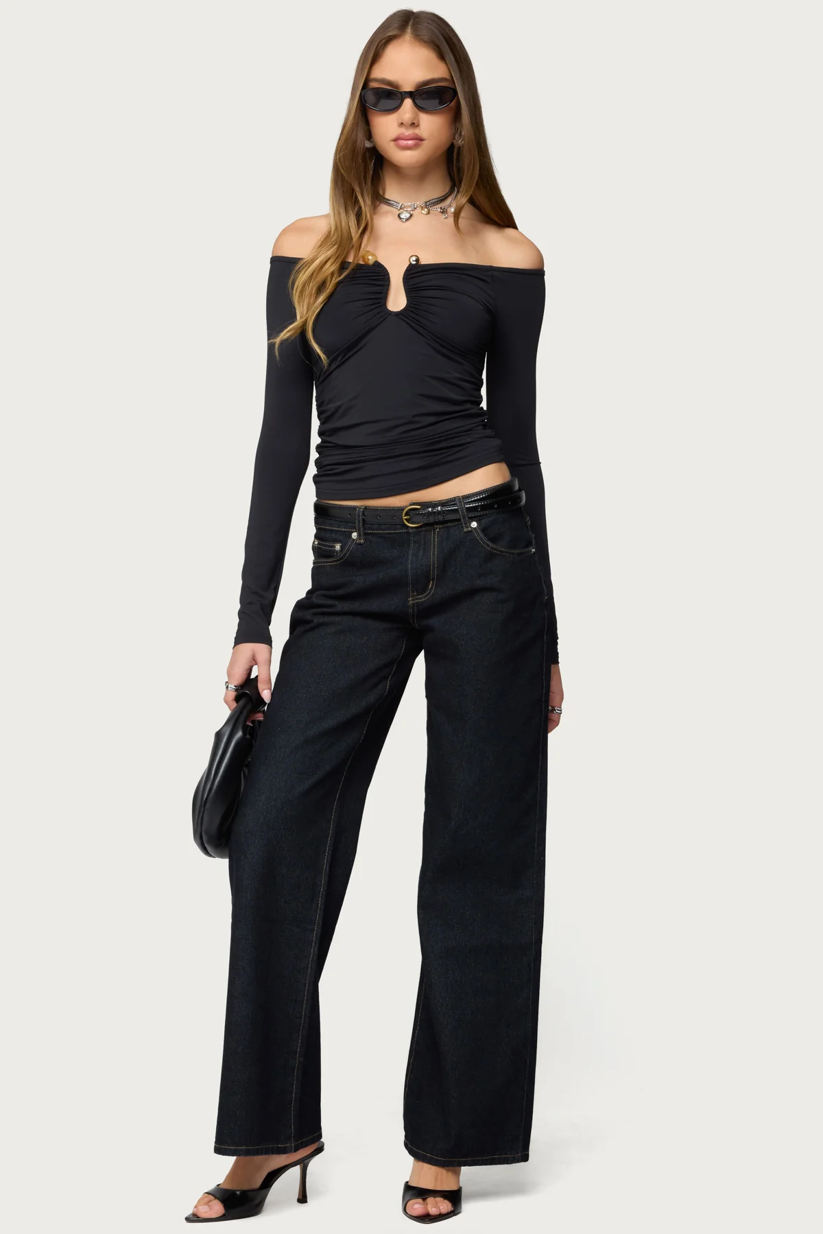 Halle Curved U Off Shoulder Top - Image 2