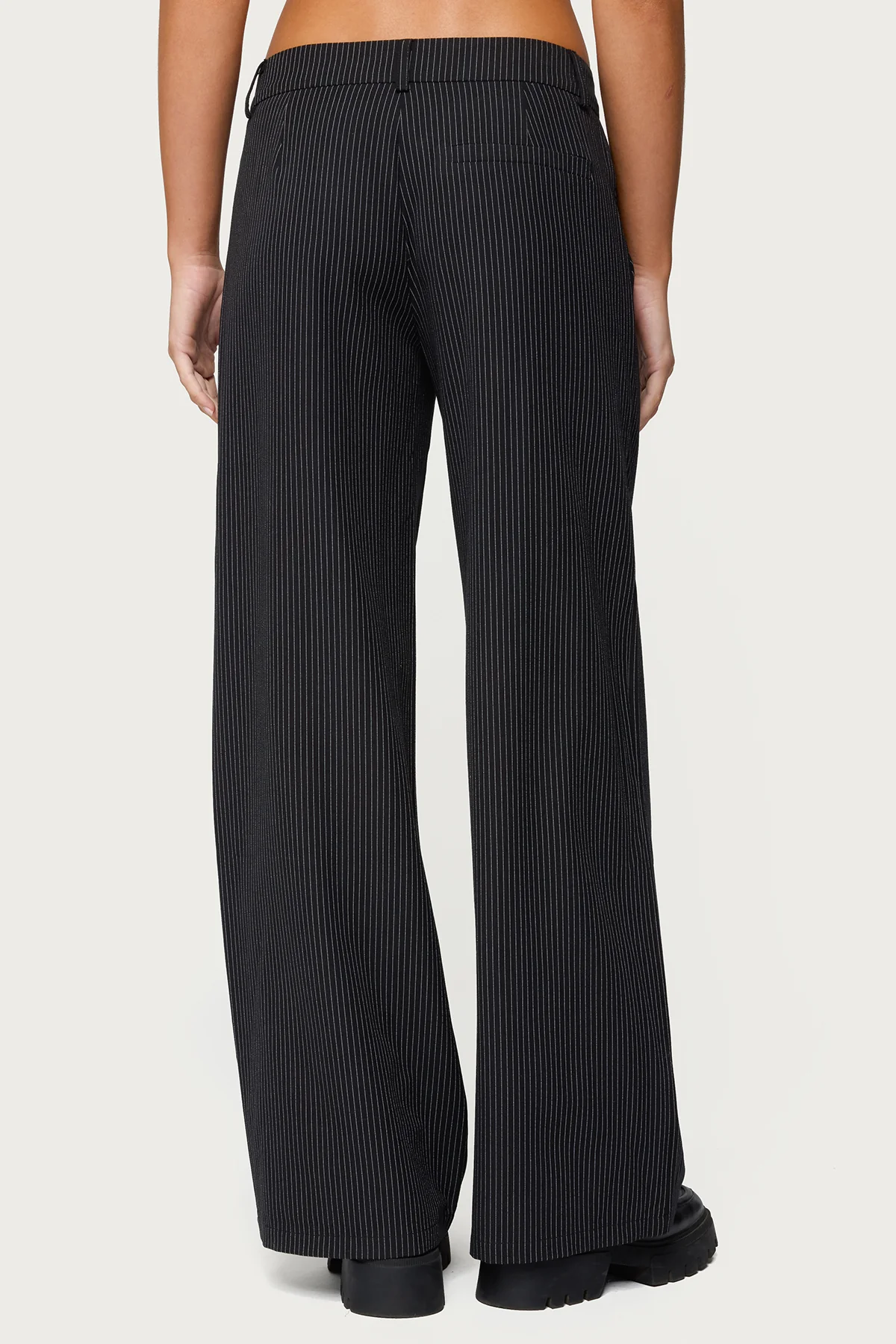Pinstripe Tailored Straight Leg Pants - Image 4