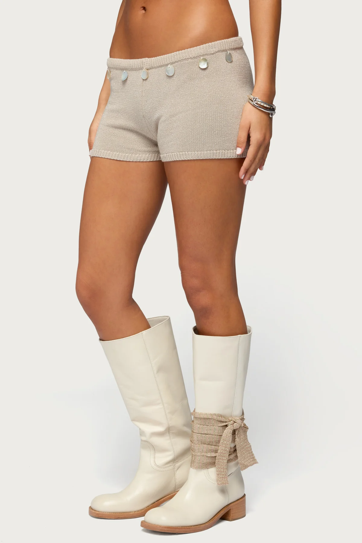 Nicca Iridescent Knit Shorts - Image 4