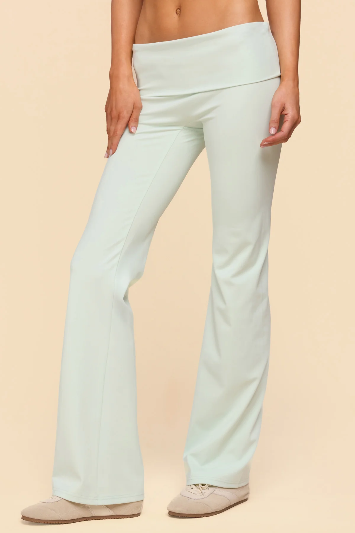 Oriane Foldover Flared Leggings - Image 2