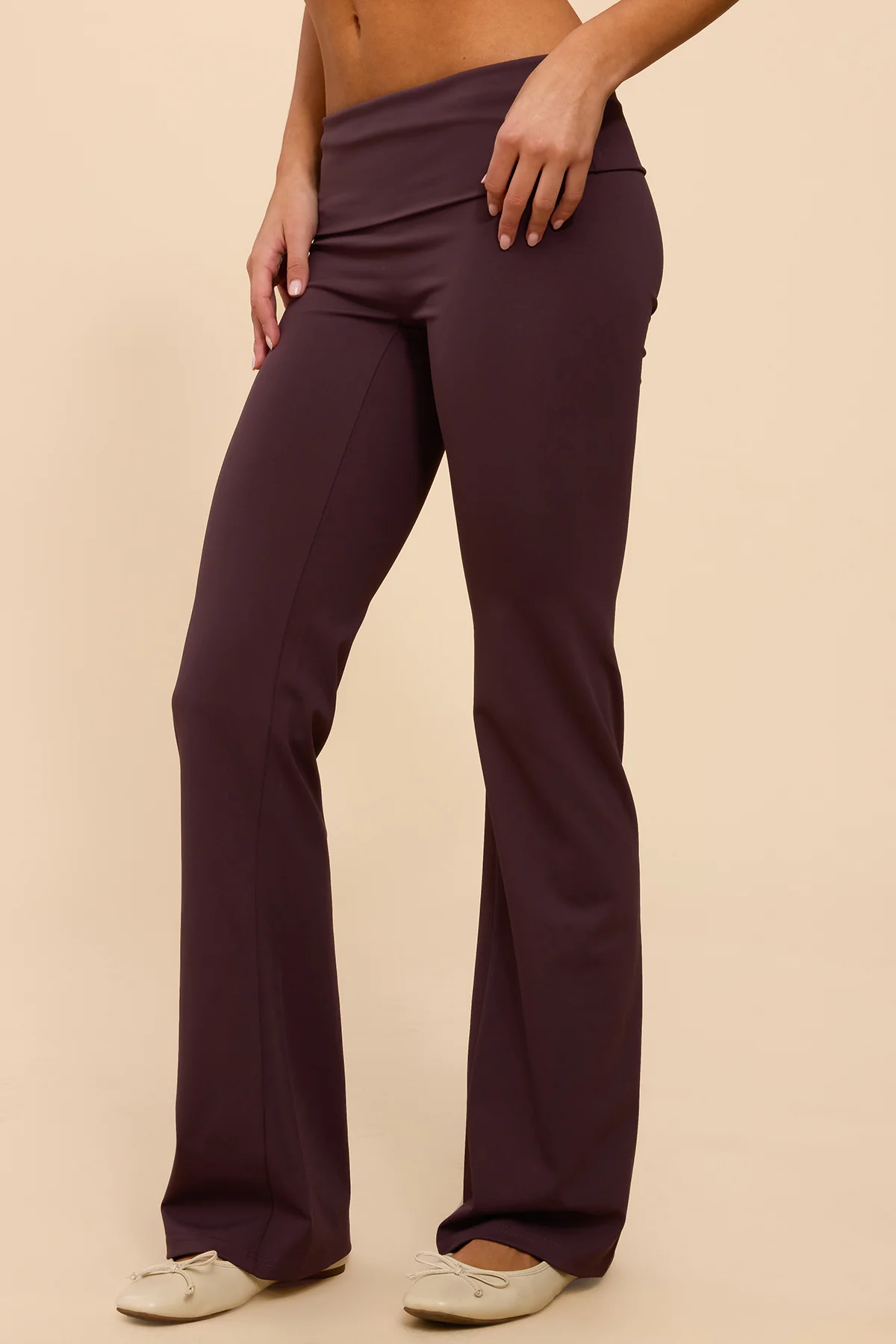 Oriane Foldover Flared Leggings - Image 3