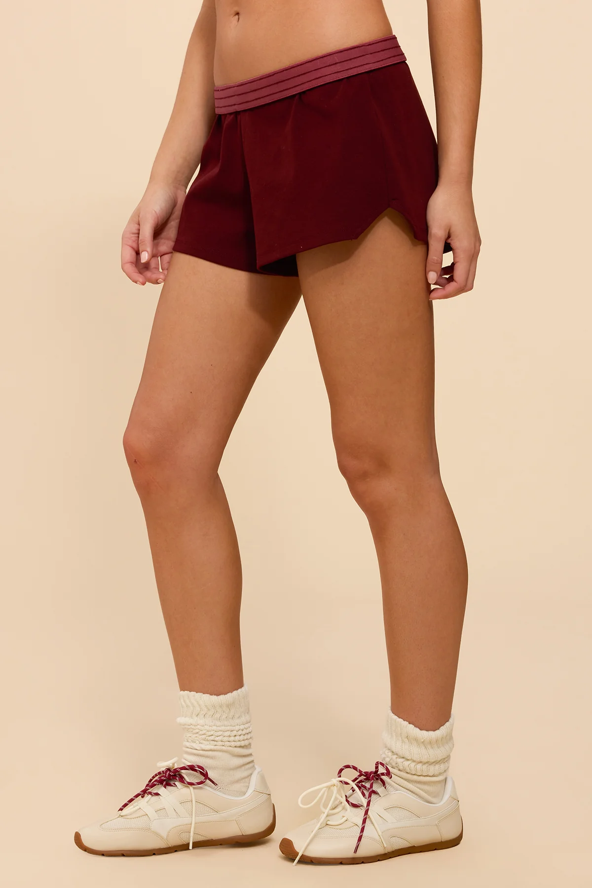 Noemi Stripey Foldover Shorts - Image 4