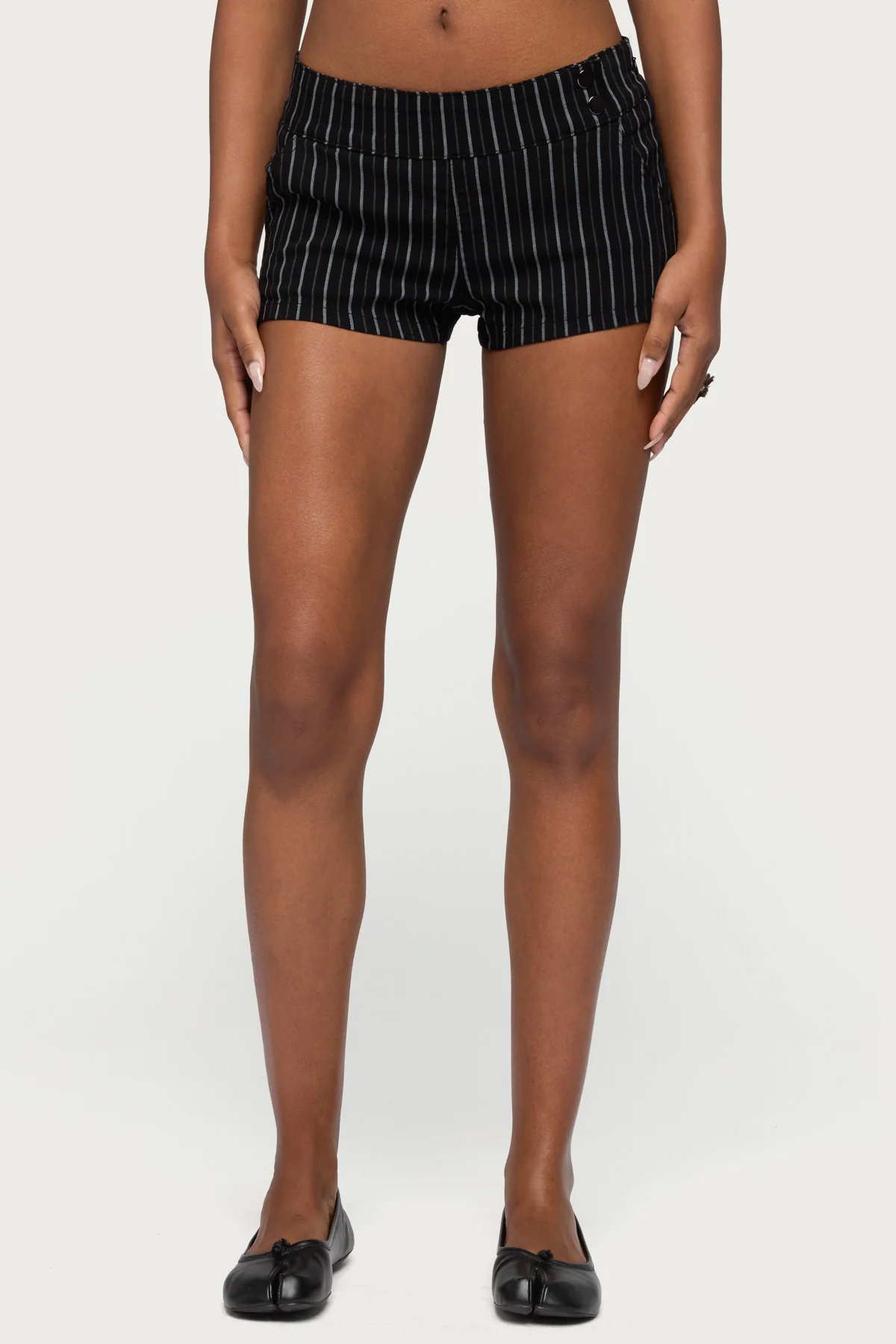 Violetta Striped Micro Shorts - Image 2