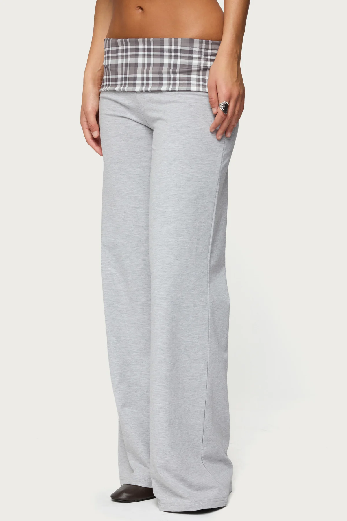 Kimmy Plaid Foldover Waist Pants - Image 4