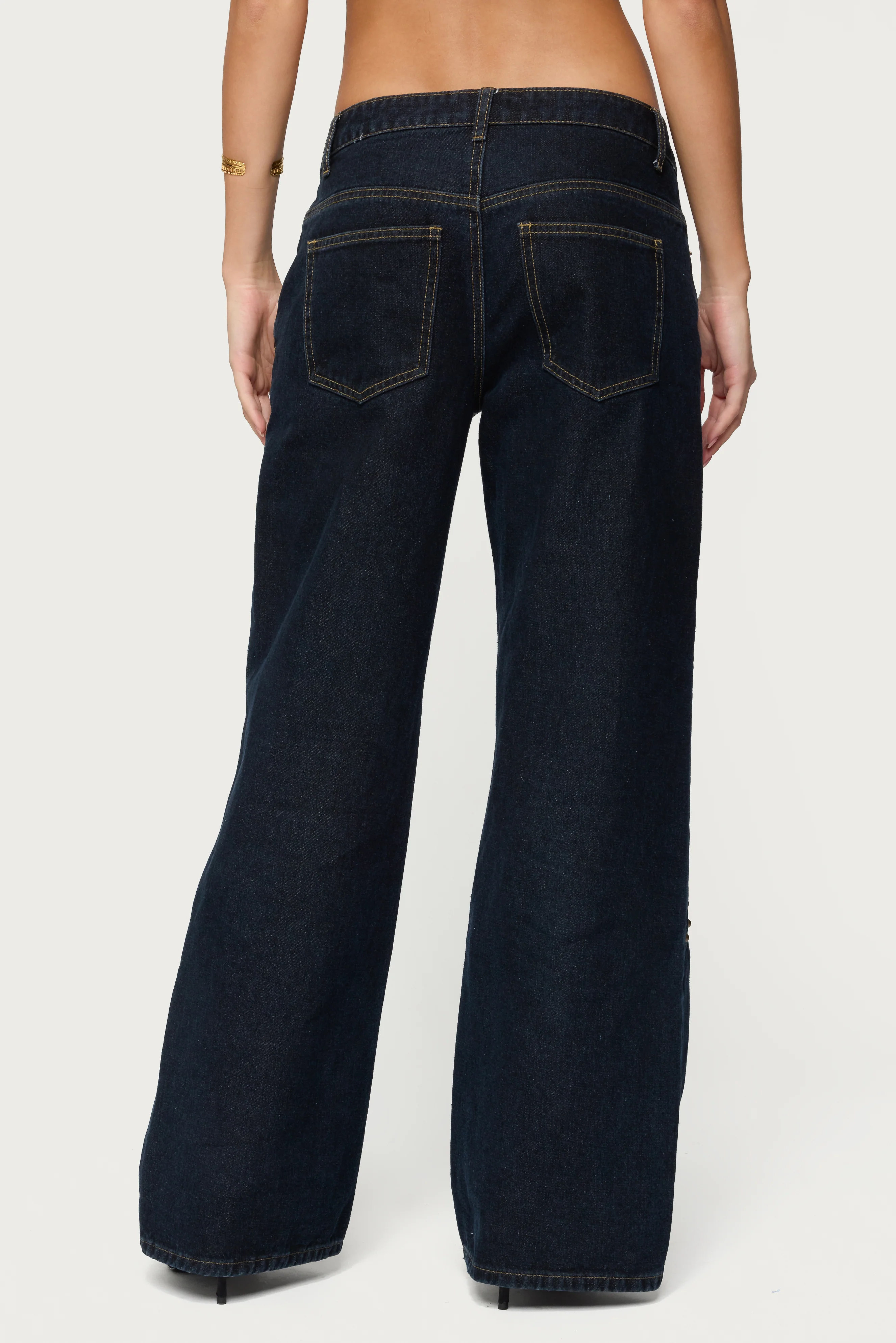 Charla Stud Low Rise Baggy Jeans - Image 5