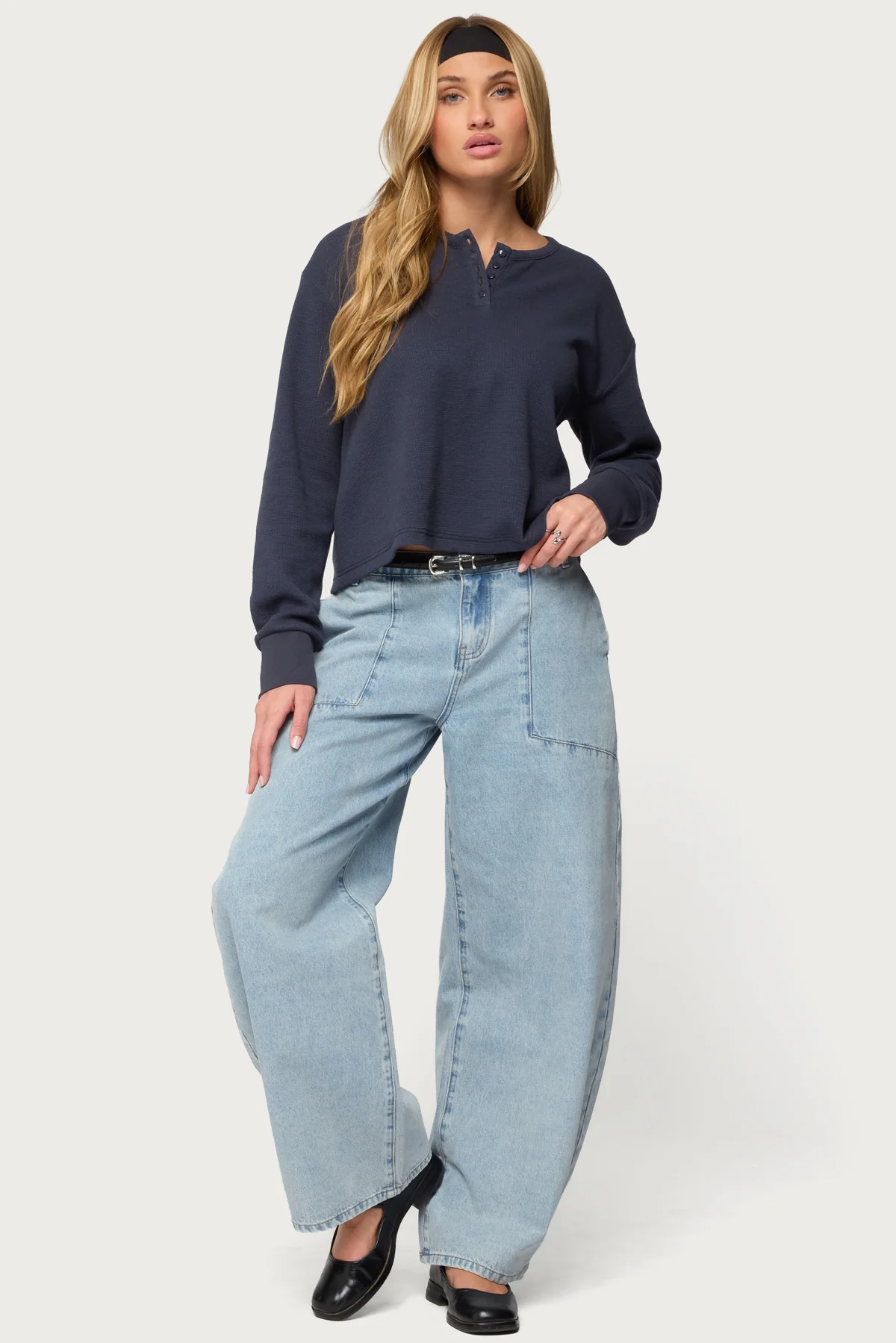 Jolie Low Rise Barrel Jeans - Image 5