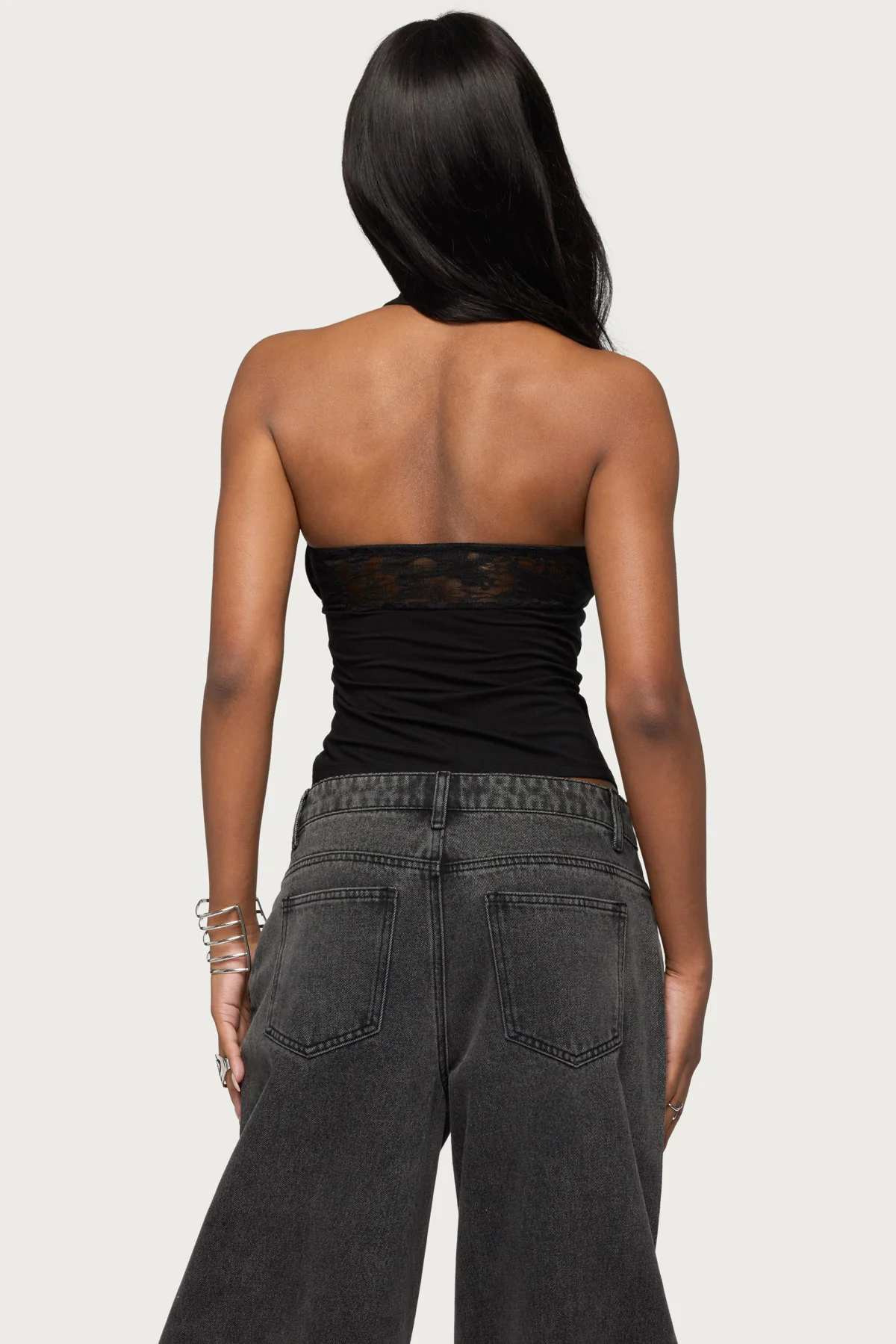 Lielle Lacey Layered Halter Top - Image 5