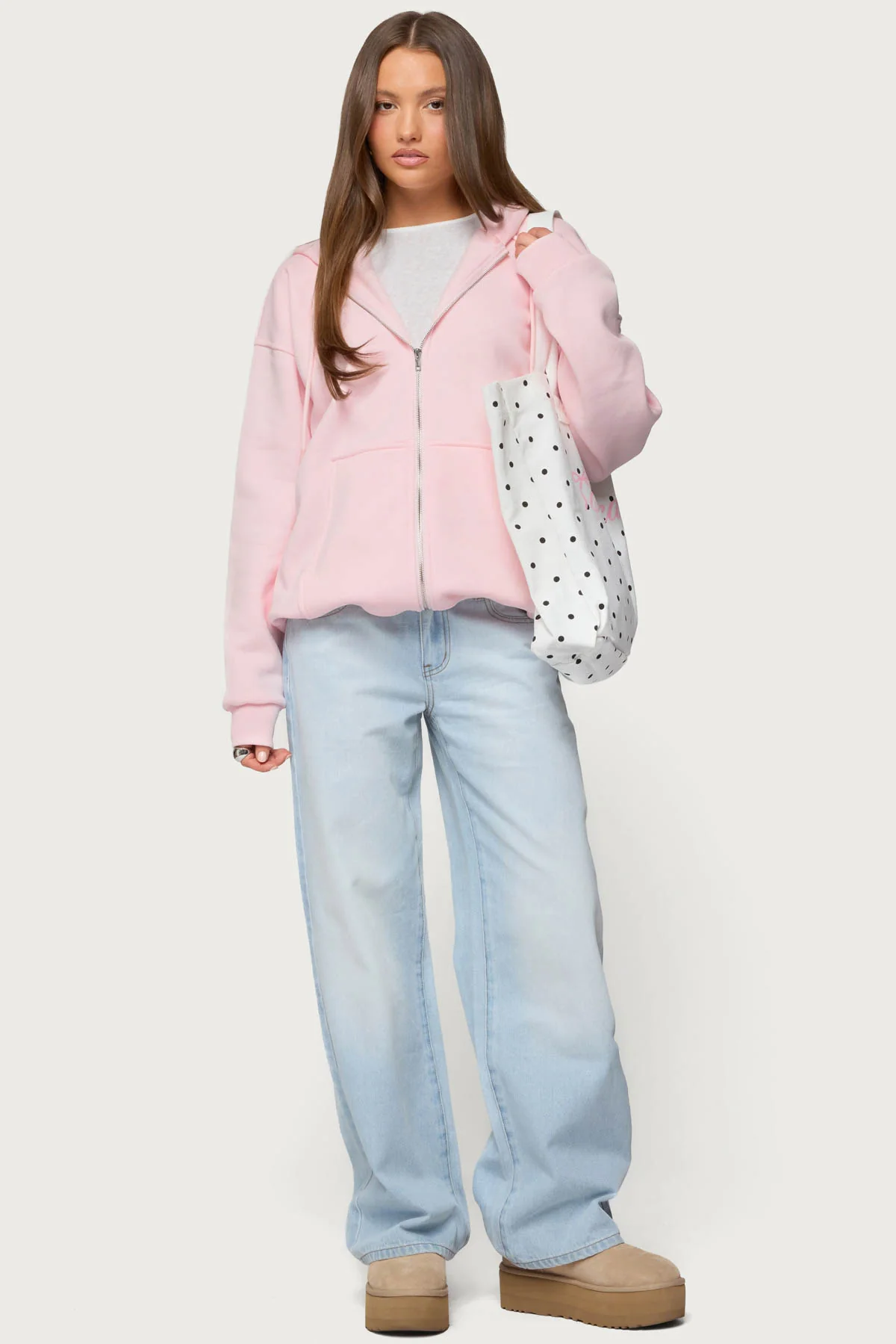Rocia Oversized Zip Up Hoodie - Image 2