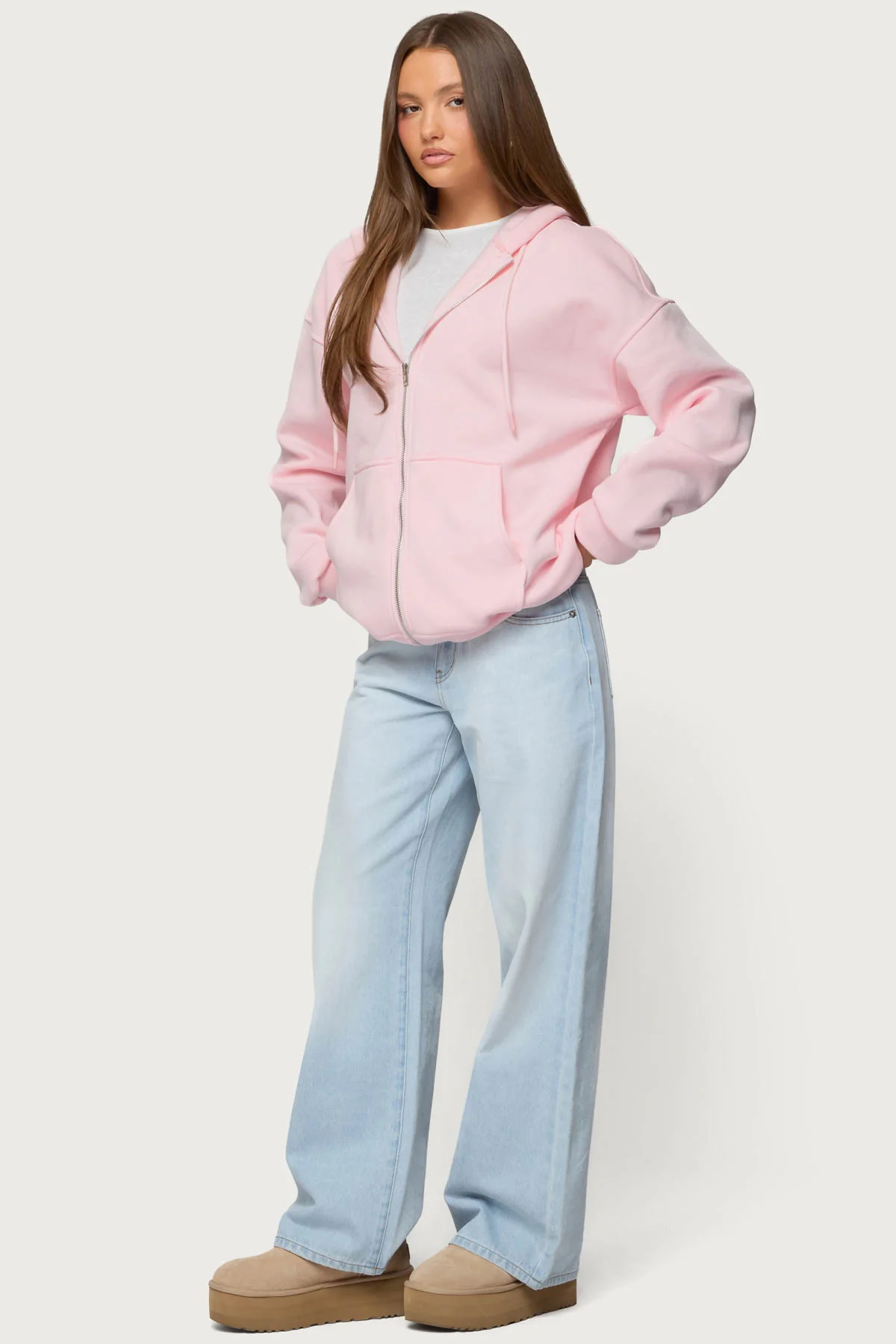 Rocia Oversized Zip Up Hoodie - Image 4