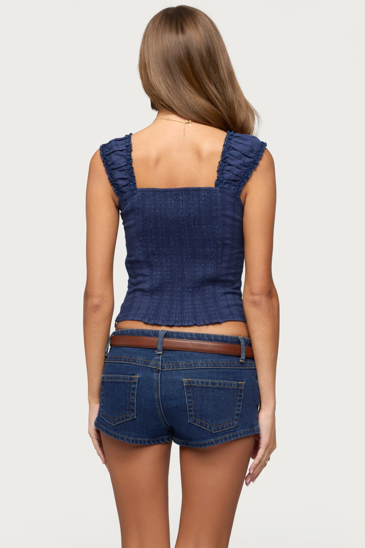 Katerine Embroidered Stripey Cotton Top - Image 5