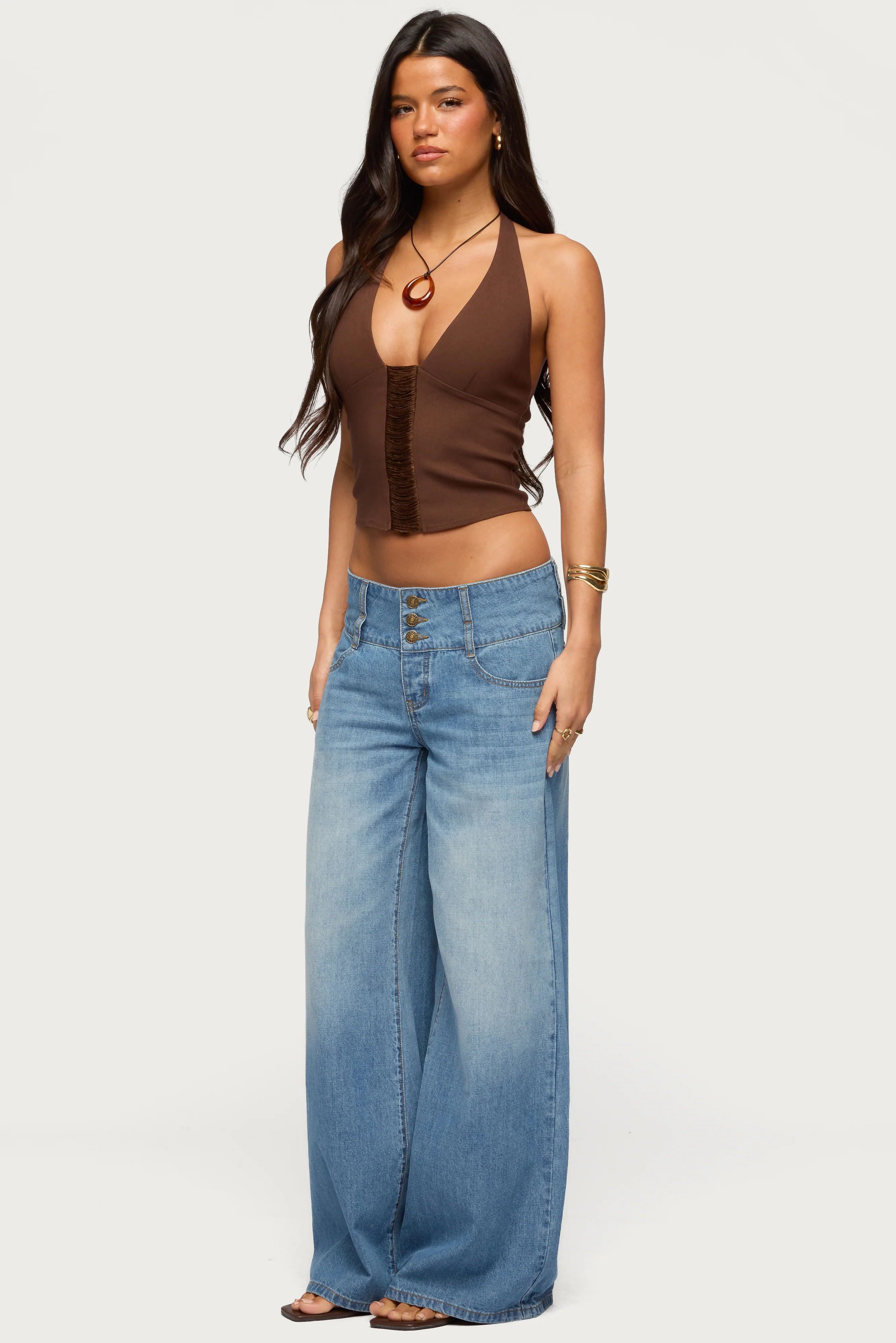 Alira Fringed Panel Halter Top - Image 4