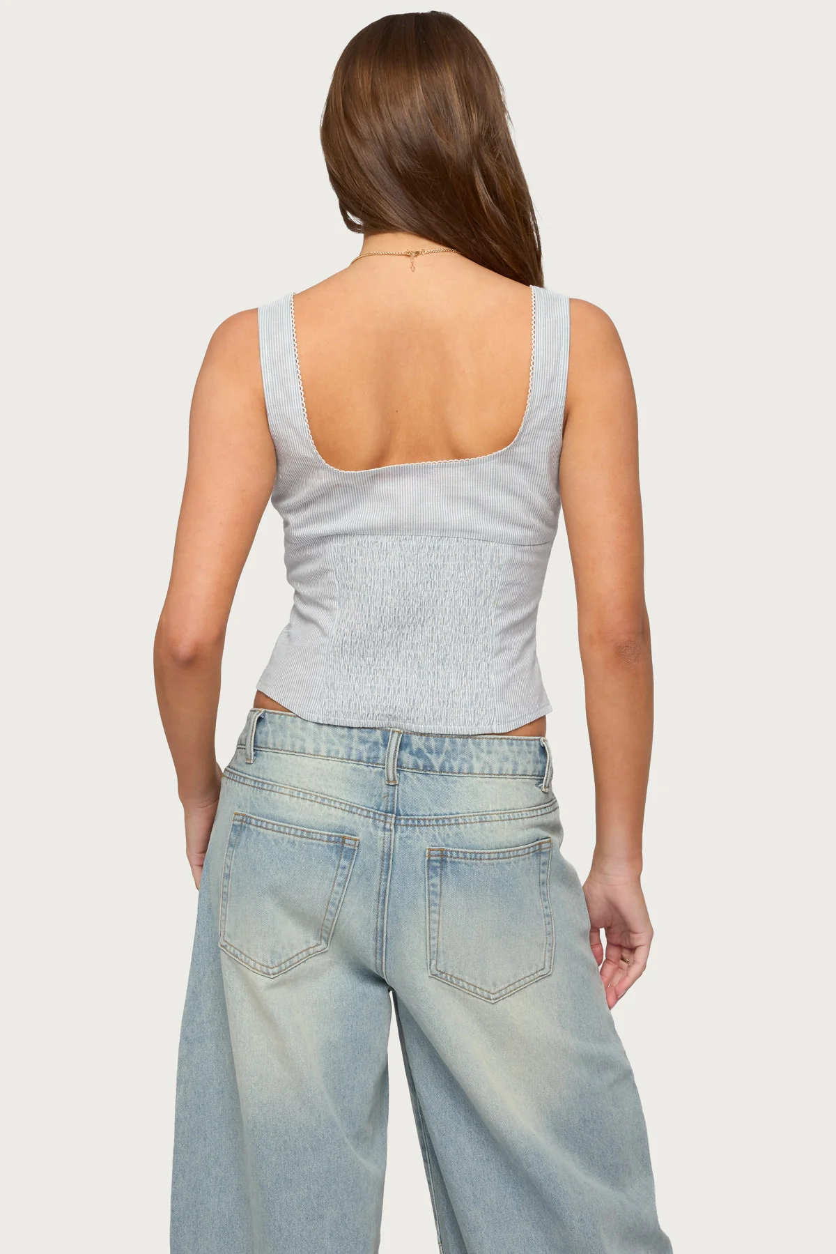 Katiya Pinstripe Button Up Top - Image 6