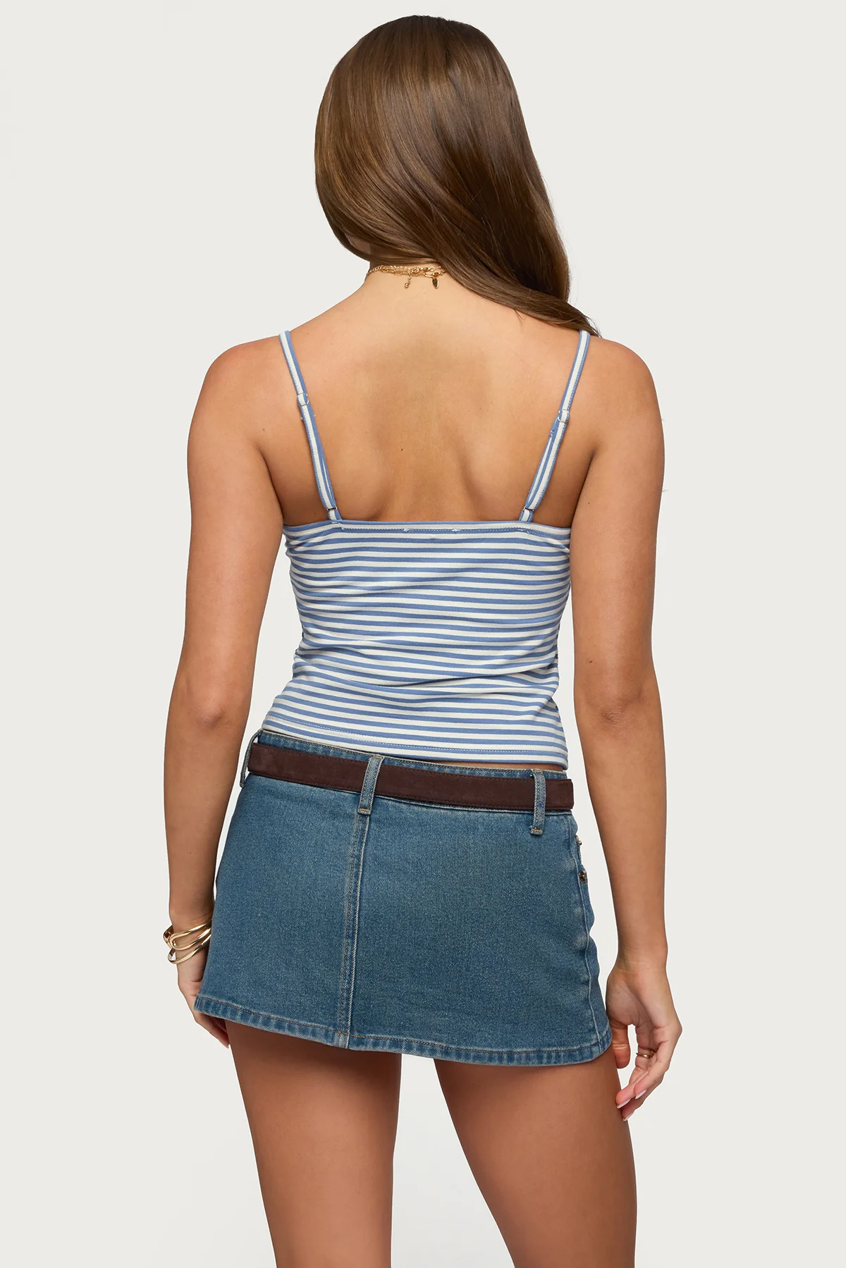 Emilea  V Neck Striped Tank Top - Image 5