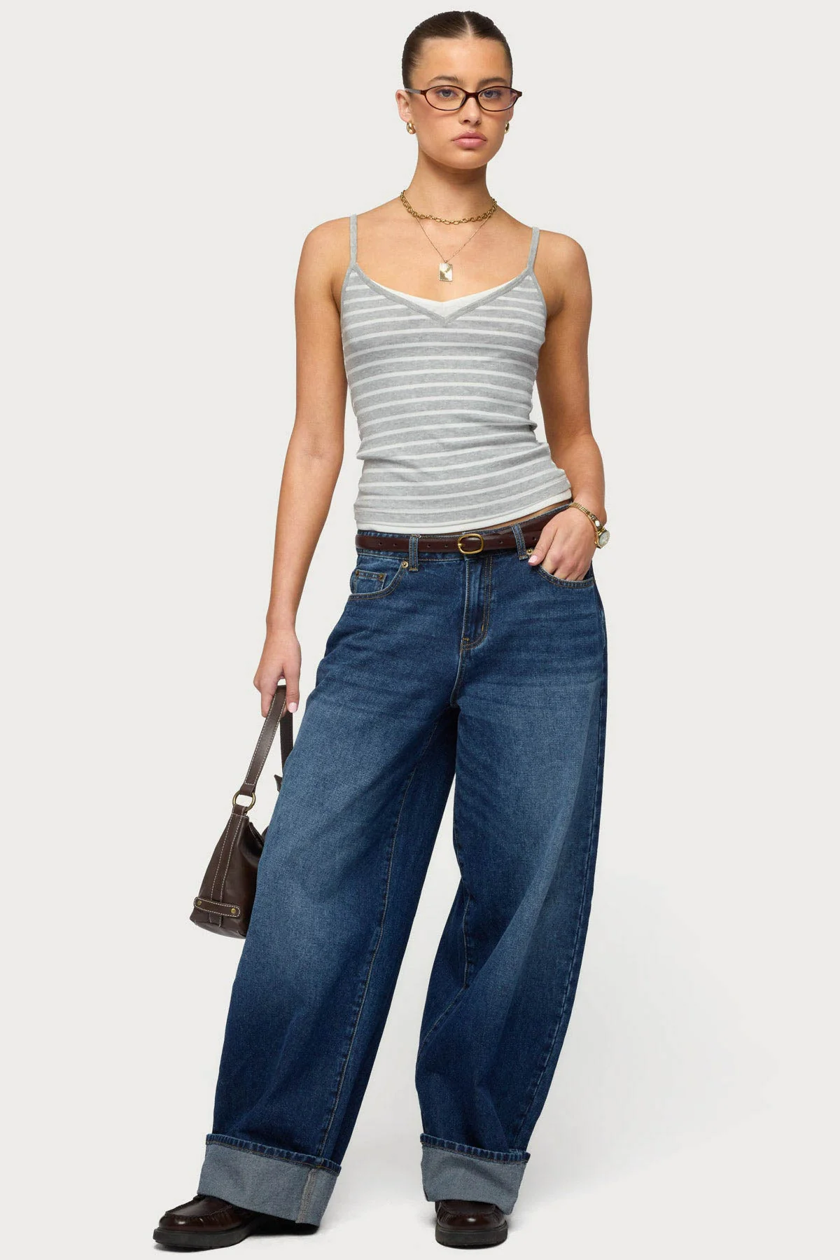 Layered Contrast Striped Tank Top - Image 2