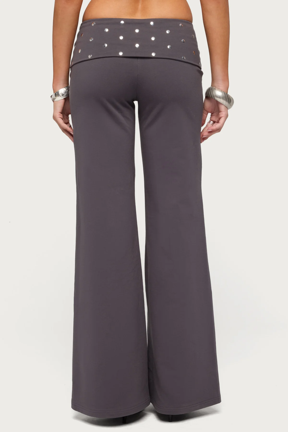 Breanna Studded Foldover Wide Leg Pants - Image 5
