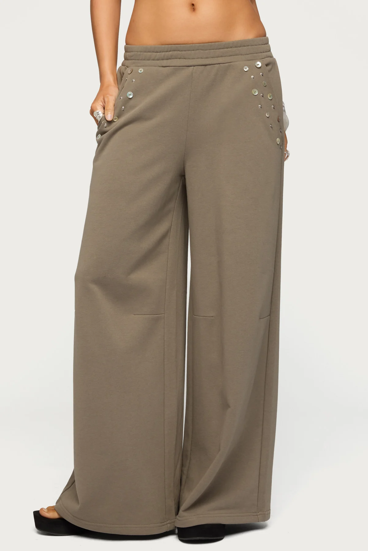 Zania Iridescent Button Sweatpants - Image 2