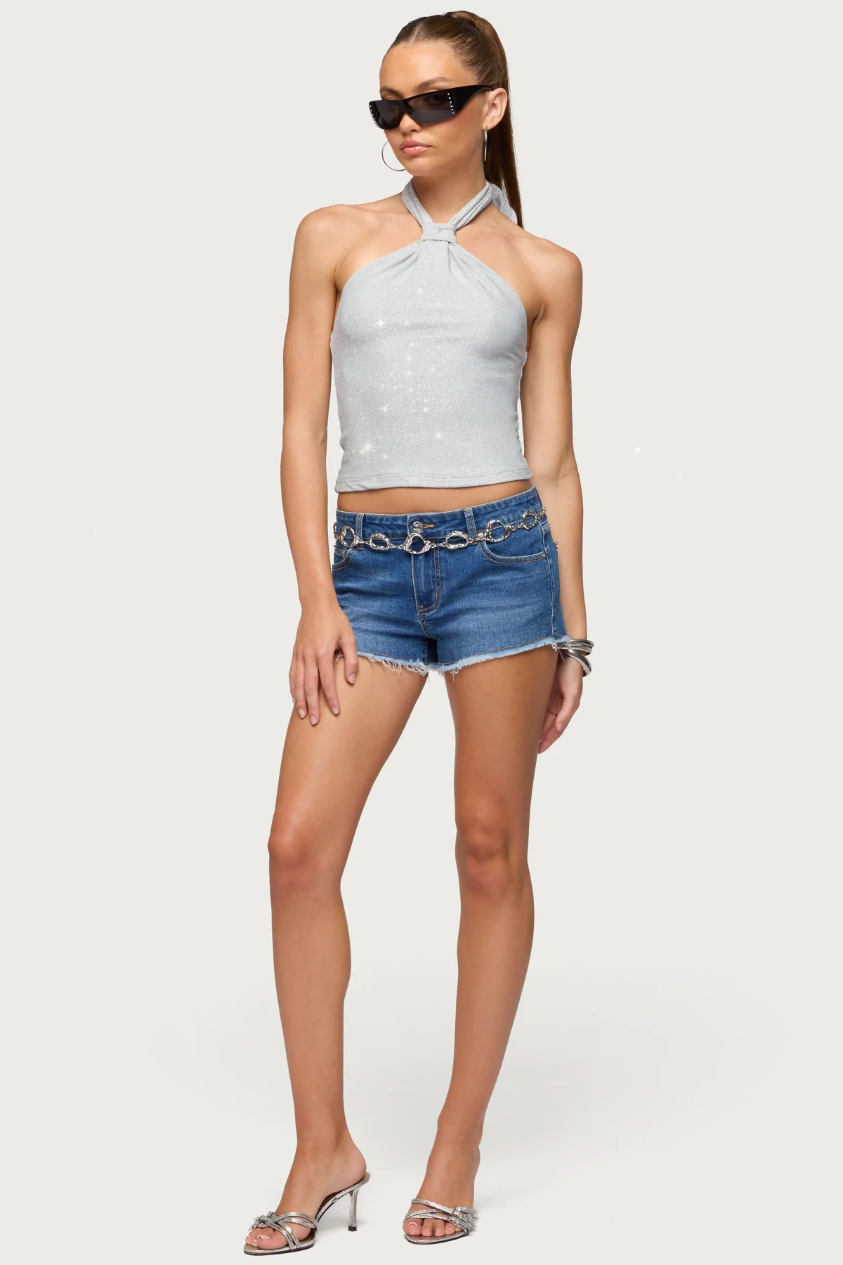 Katalya Glitter Halter Top - Image 2