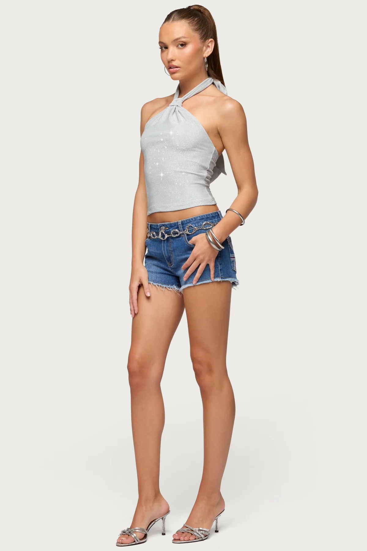 Katalya Glitter Halter Top - Image 4