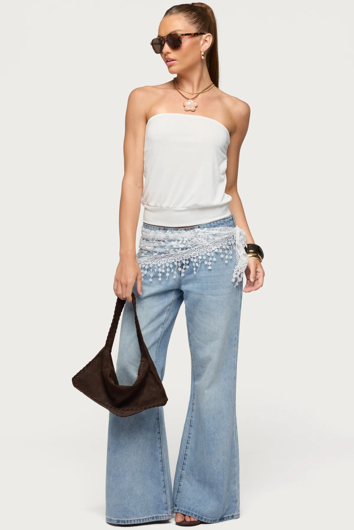 Lanah Back Cutout Strapless Top - Image 2