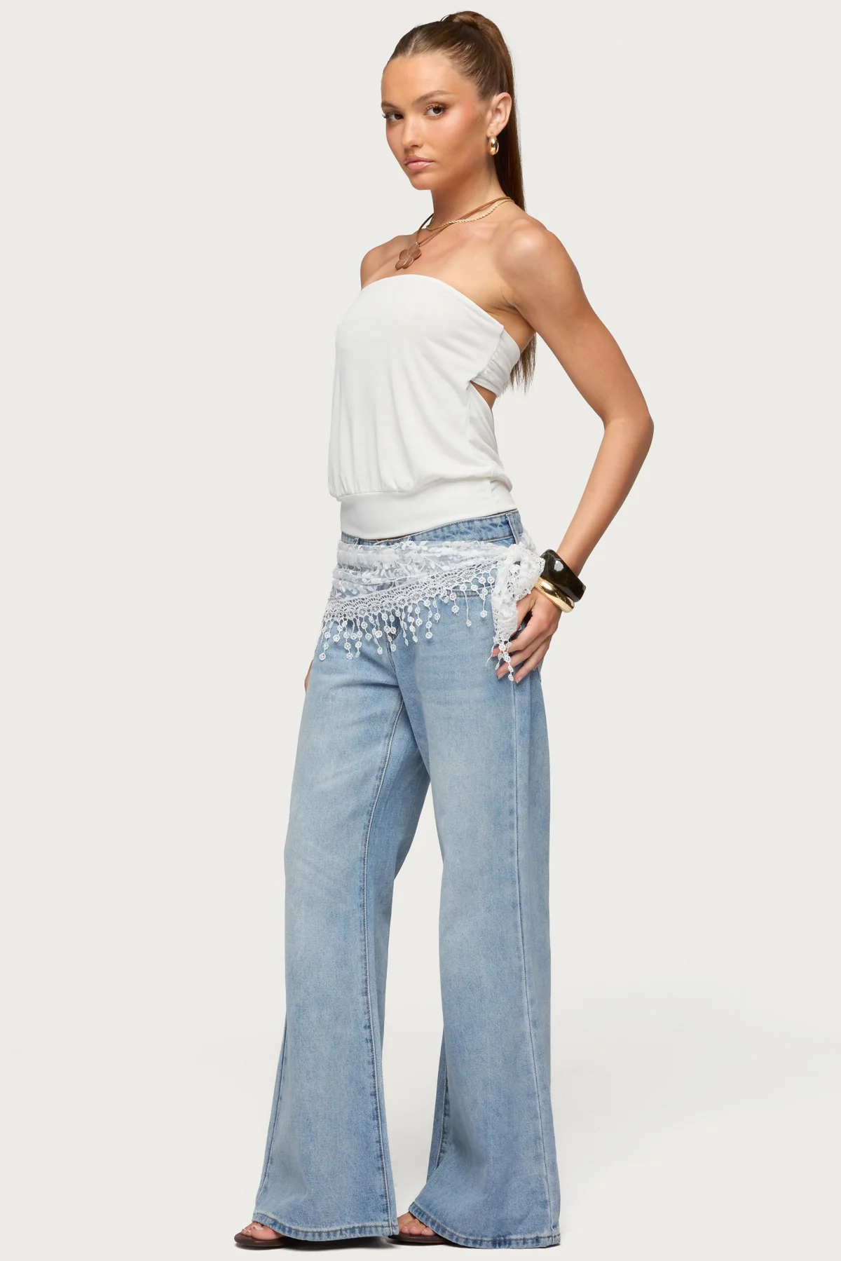 Lanah Back Cutout Strapless Top - Image 4
