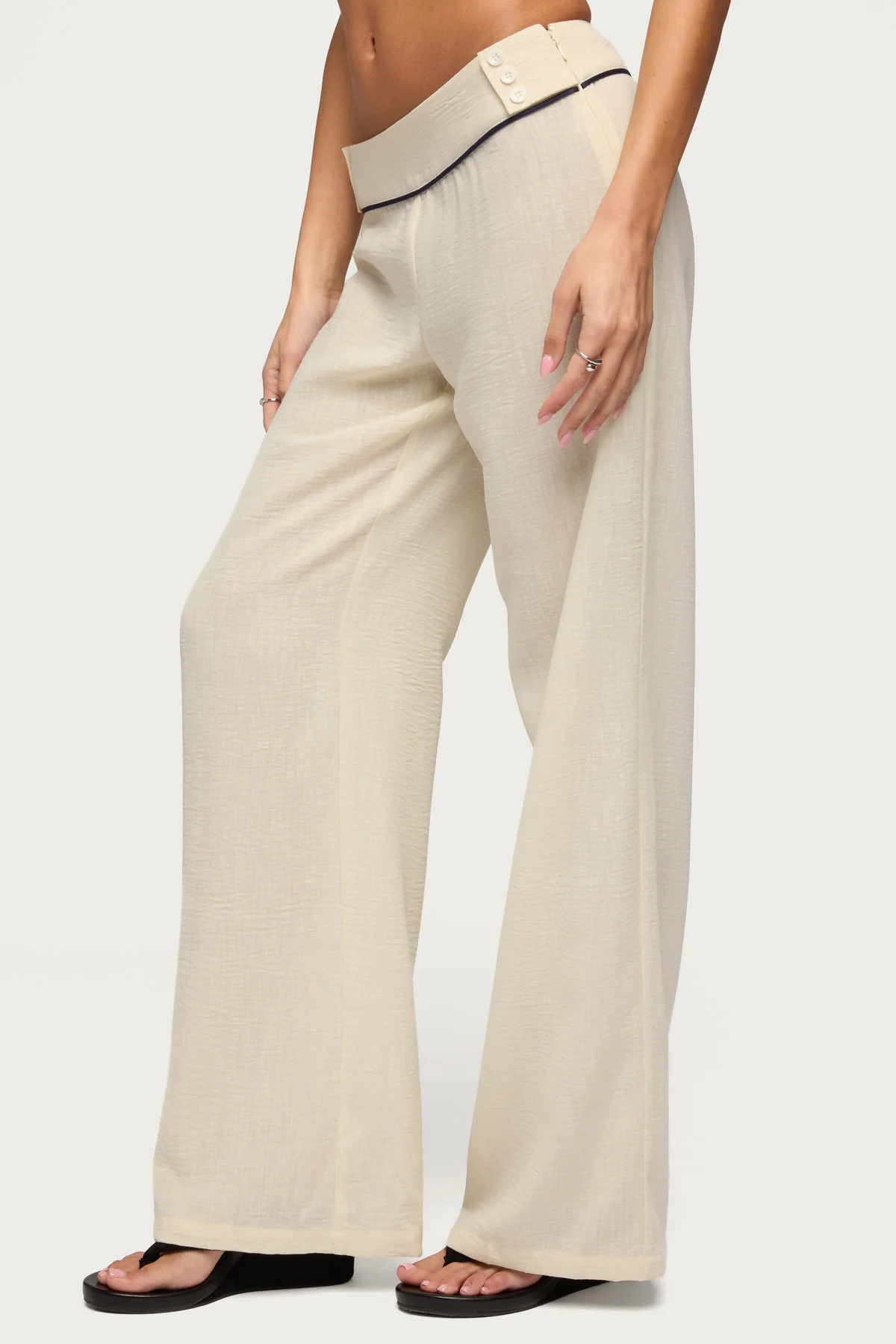 Dorine Contrast Woven Pants - Image 3