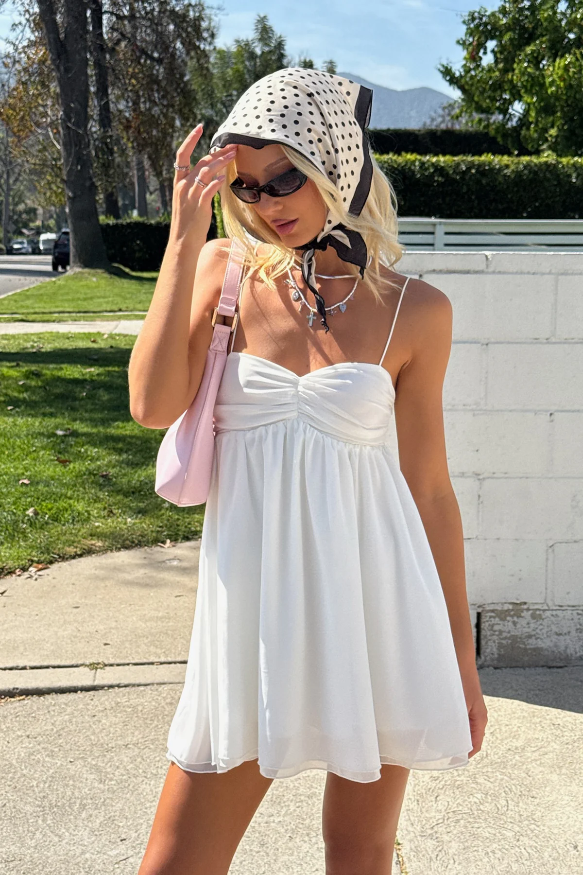 Ariellah Chiffon Babydoll Mini Dress - Image 7