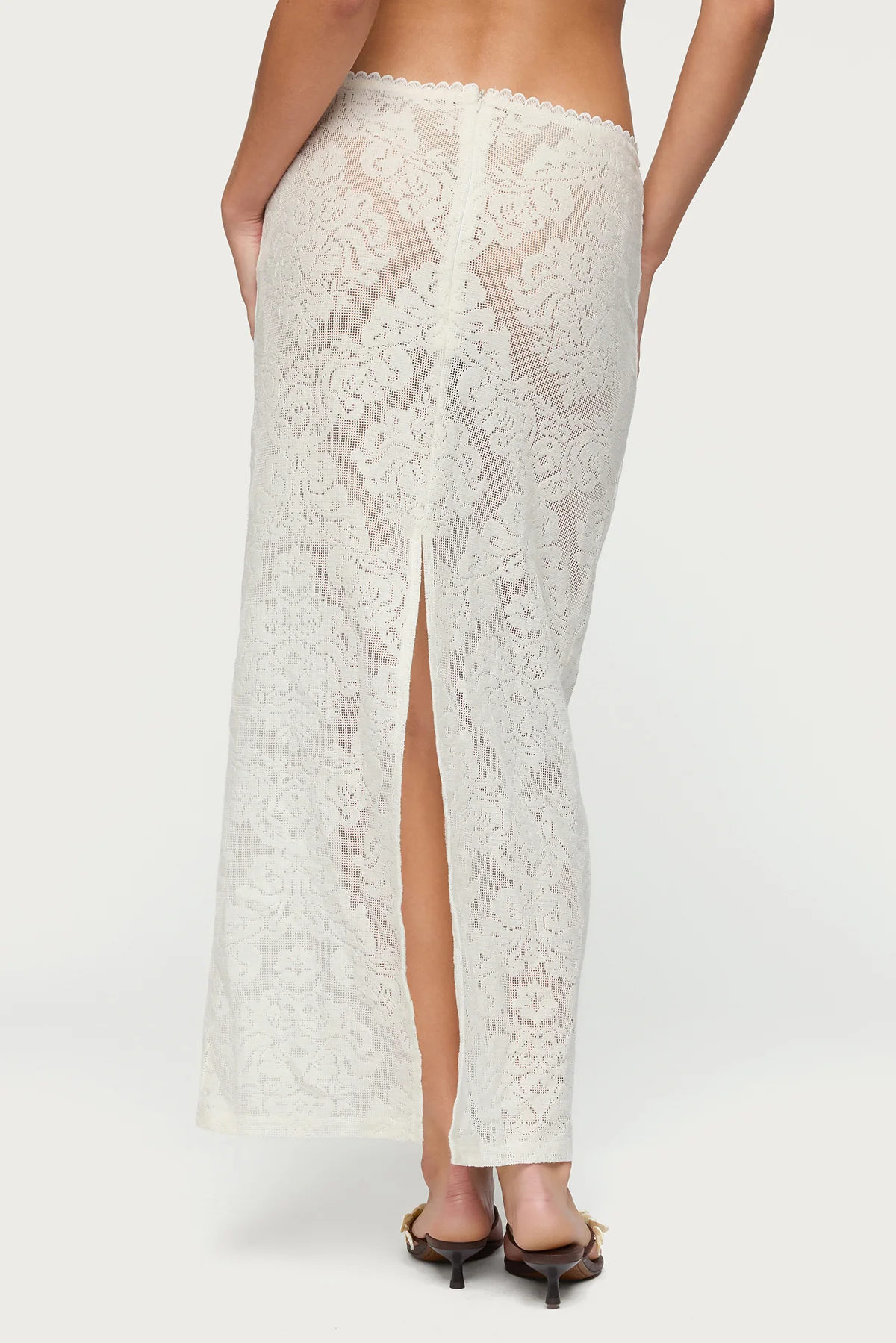 Violette Sheer Lace Maxi Skirt - Image 5