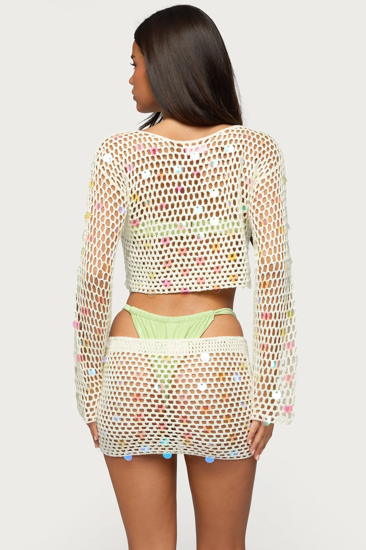 Kirah Sequin Crochet Top - Image 5