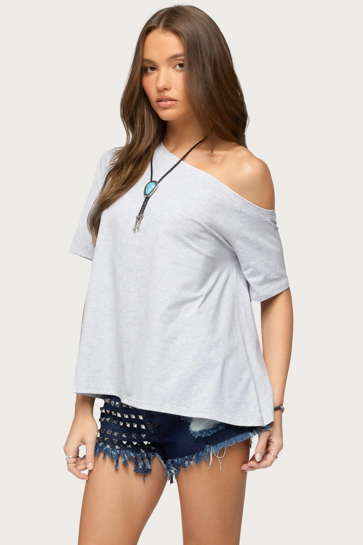 Miah Off Shoulder Shredded Back Top - Image 4