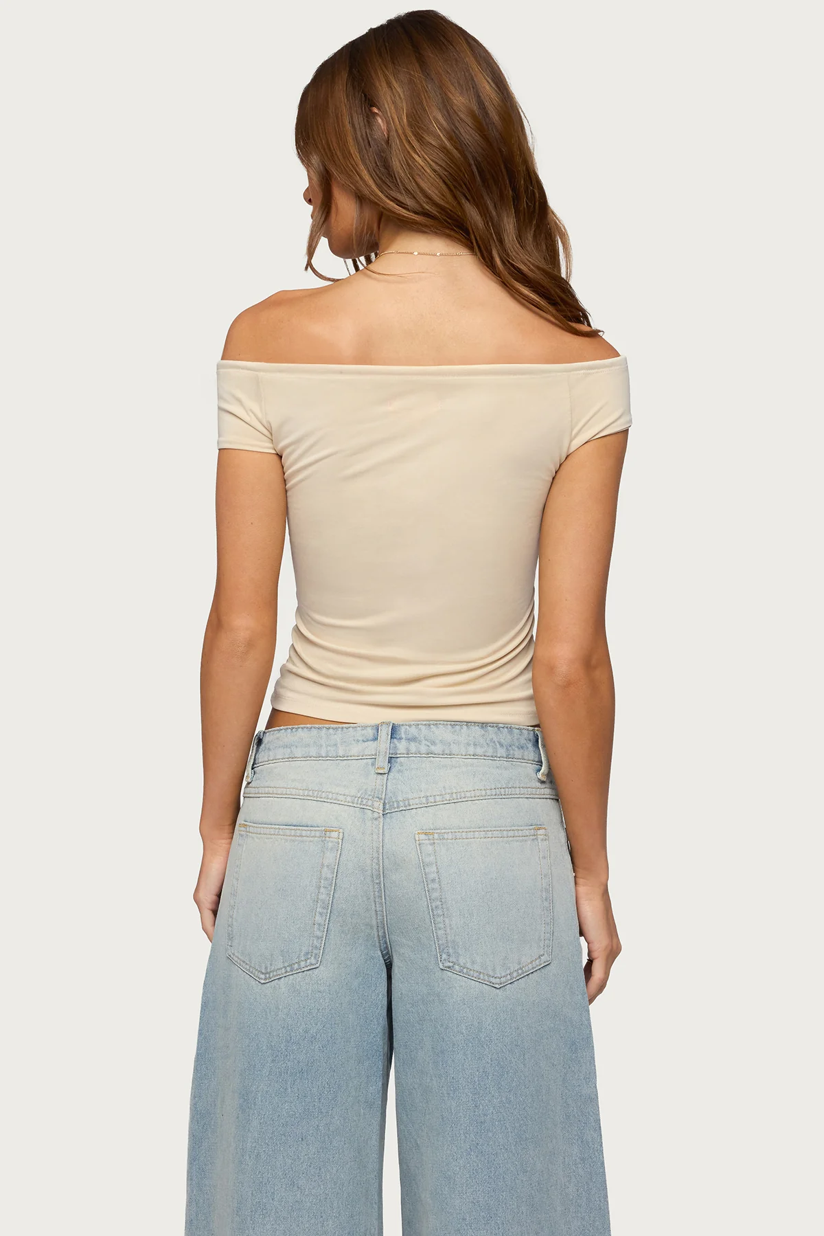 Kaite Off Shoulder Cutout Tie Top - Image 4
