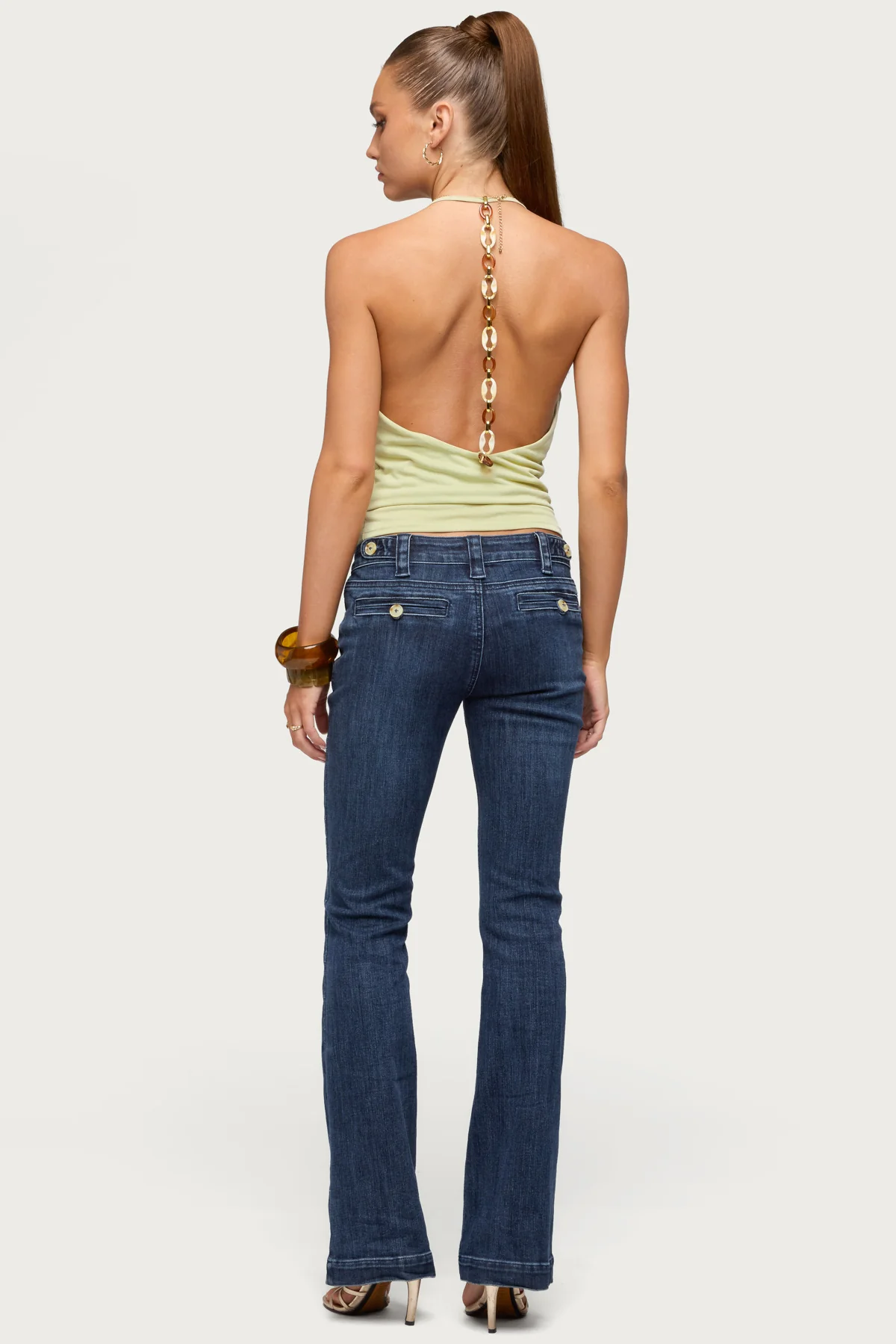 Solena Backless Chain Cowl Neck Top - Image 4
