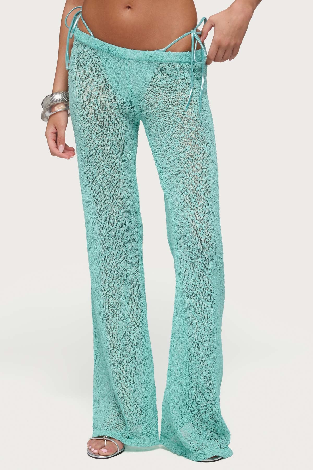 Bena Textured Knit Flared Pants - Image 2
