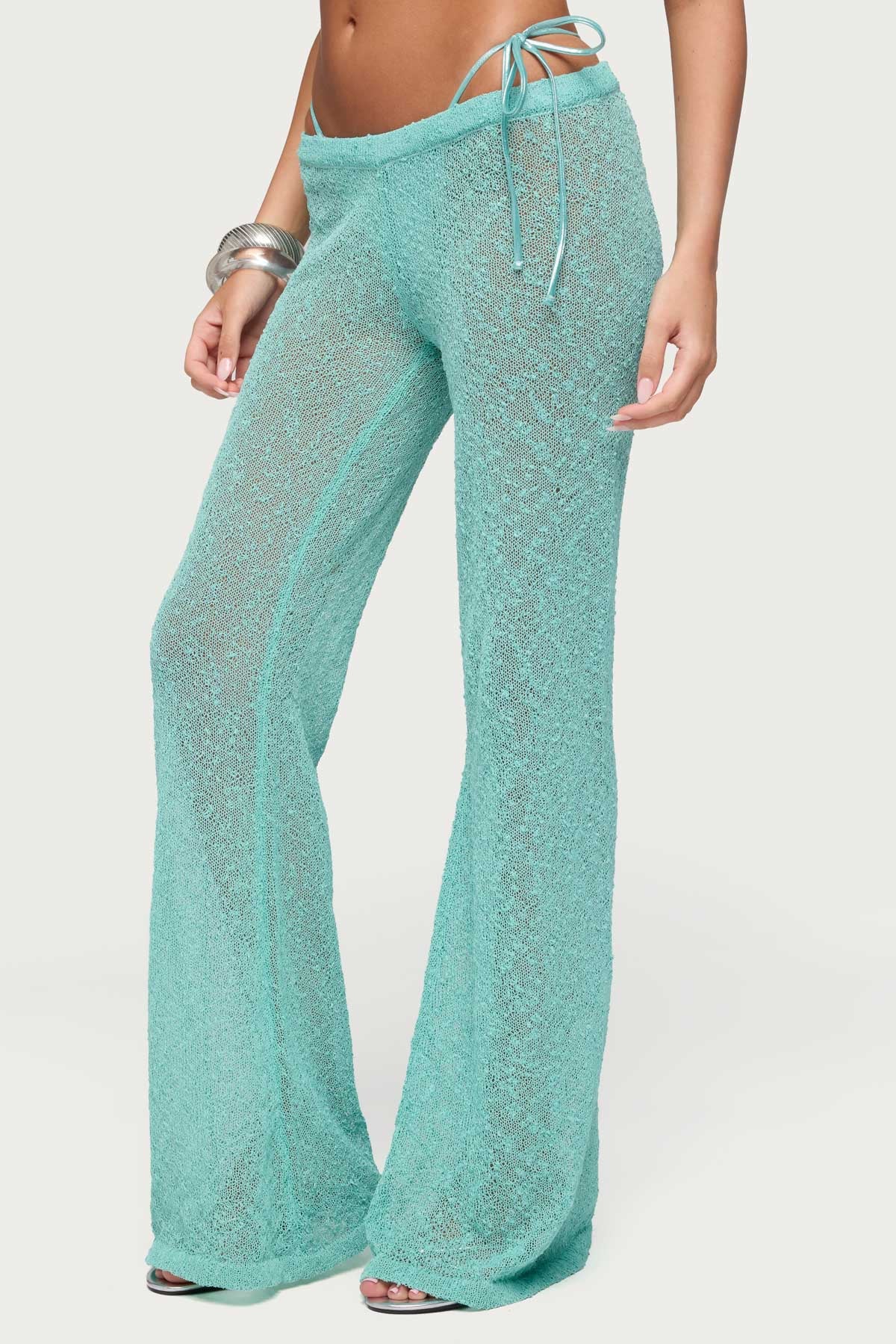 Bena Textured Knit Flared Pants - Image 3