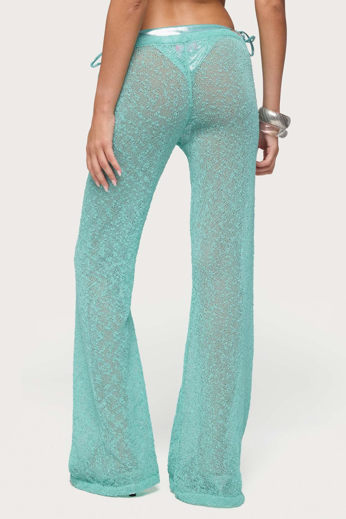 Bena Textured Knit Flared Pants - Image 4